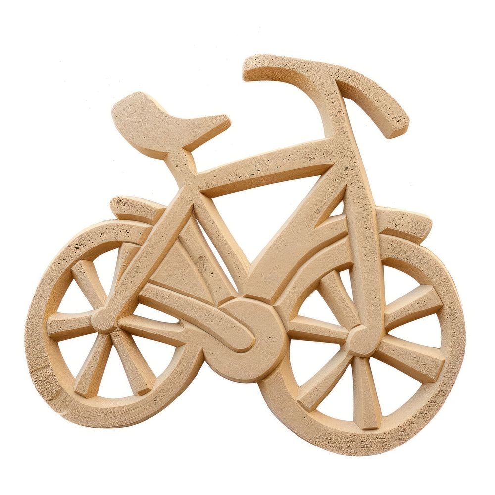 Flat Sand Sculpture a bicycle vehicle symbol wheel.