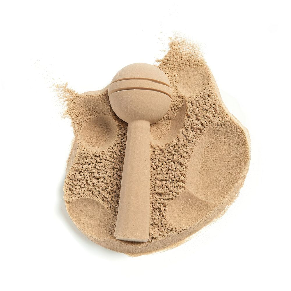 Flat Sand Sculpture a microphone sand white background ingredient.