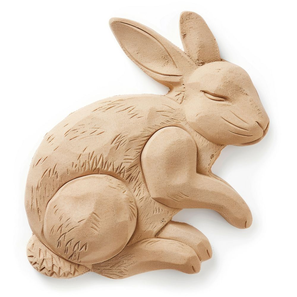 Flat Sand Sculpture a rabbit sculpture cartoon animal.