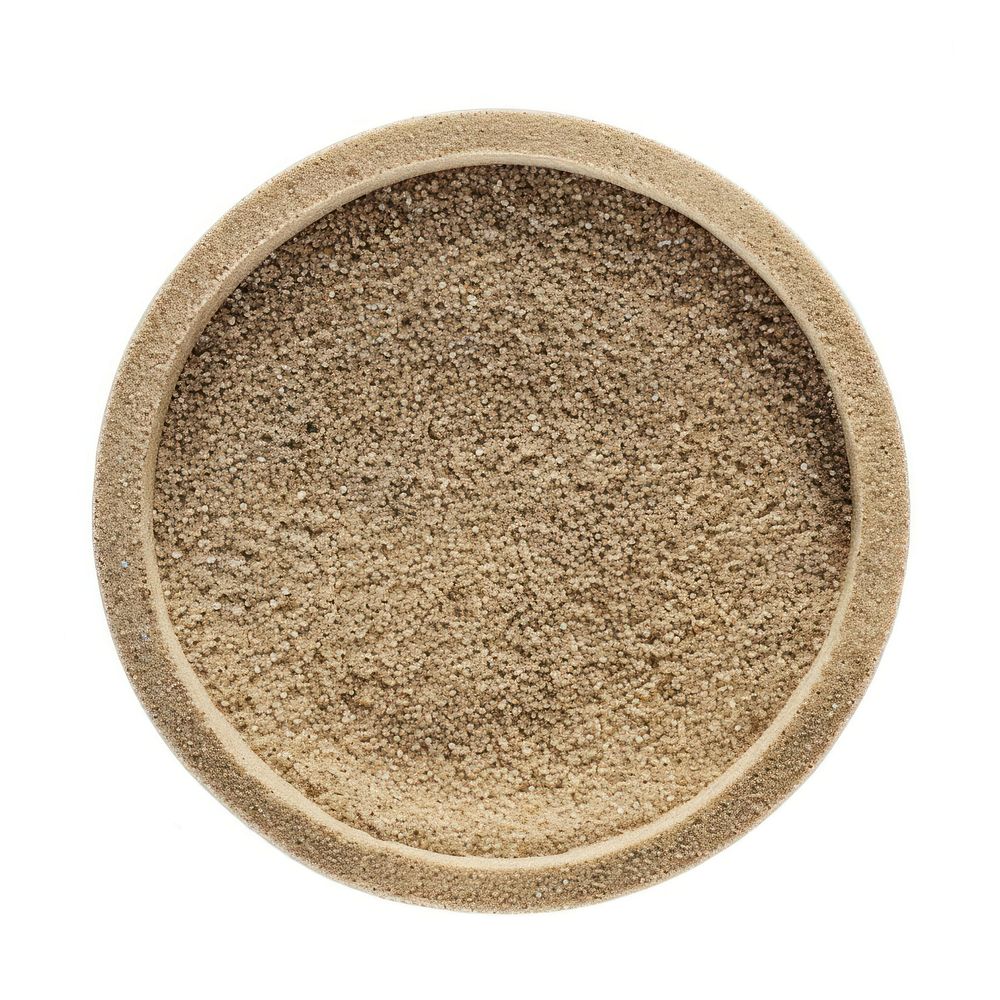 Flat Sand Sculpture a ring white background ingredient freshness.