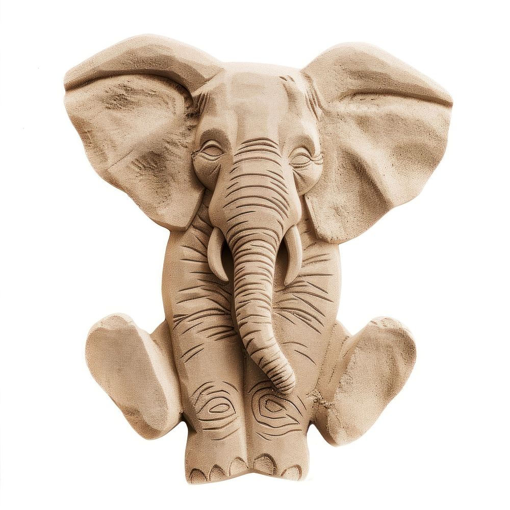 Sand Sculpture a elephant sculpture wildlife animal.