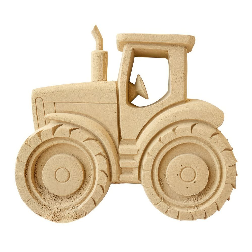 Sand Sculpture a tractor  toy car.