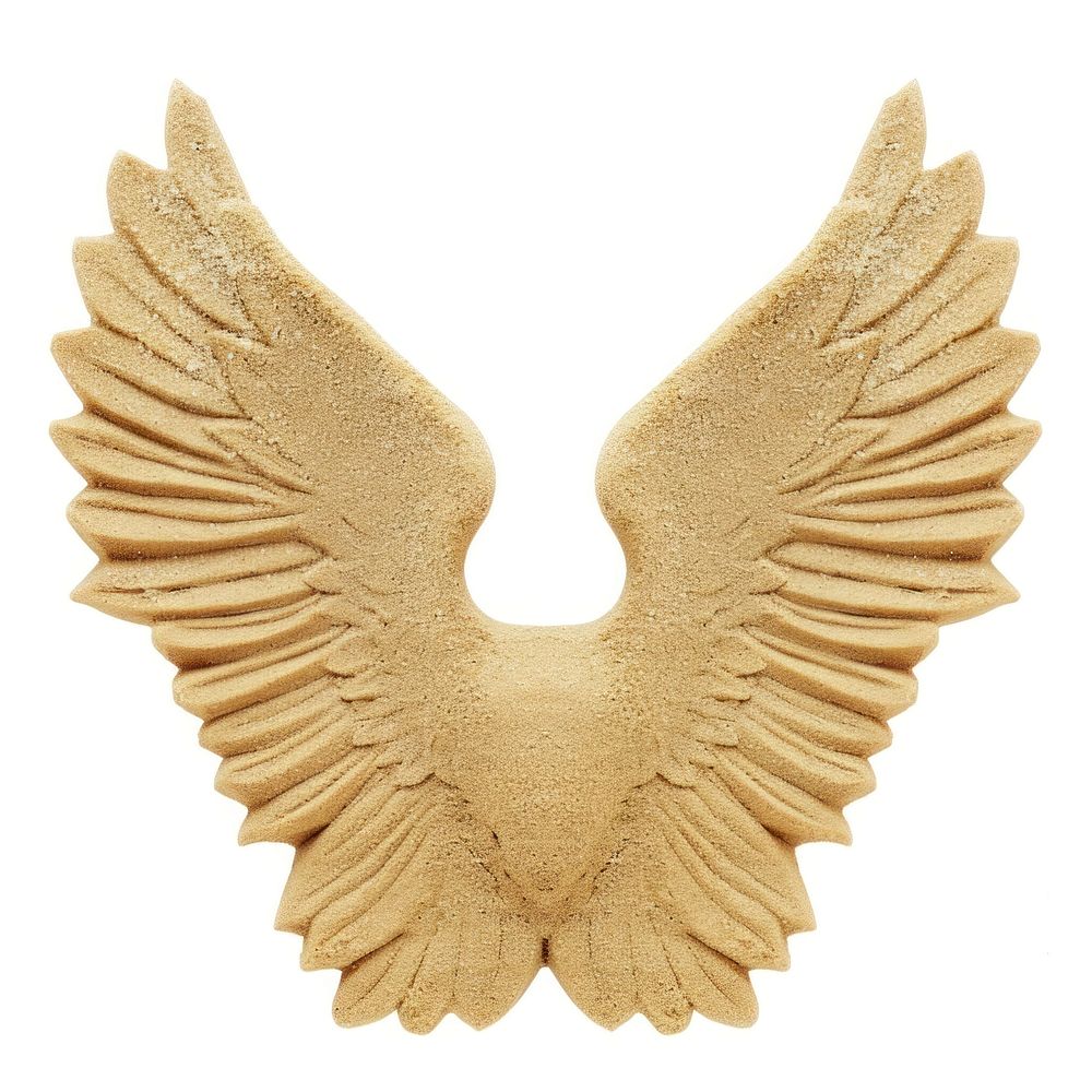 Sand Sculpture a wings white background accessories creativity.