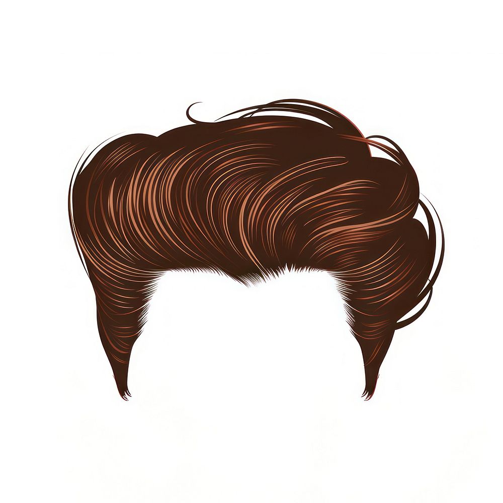 Hairstyle brown white background moustache.