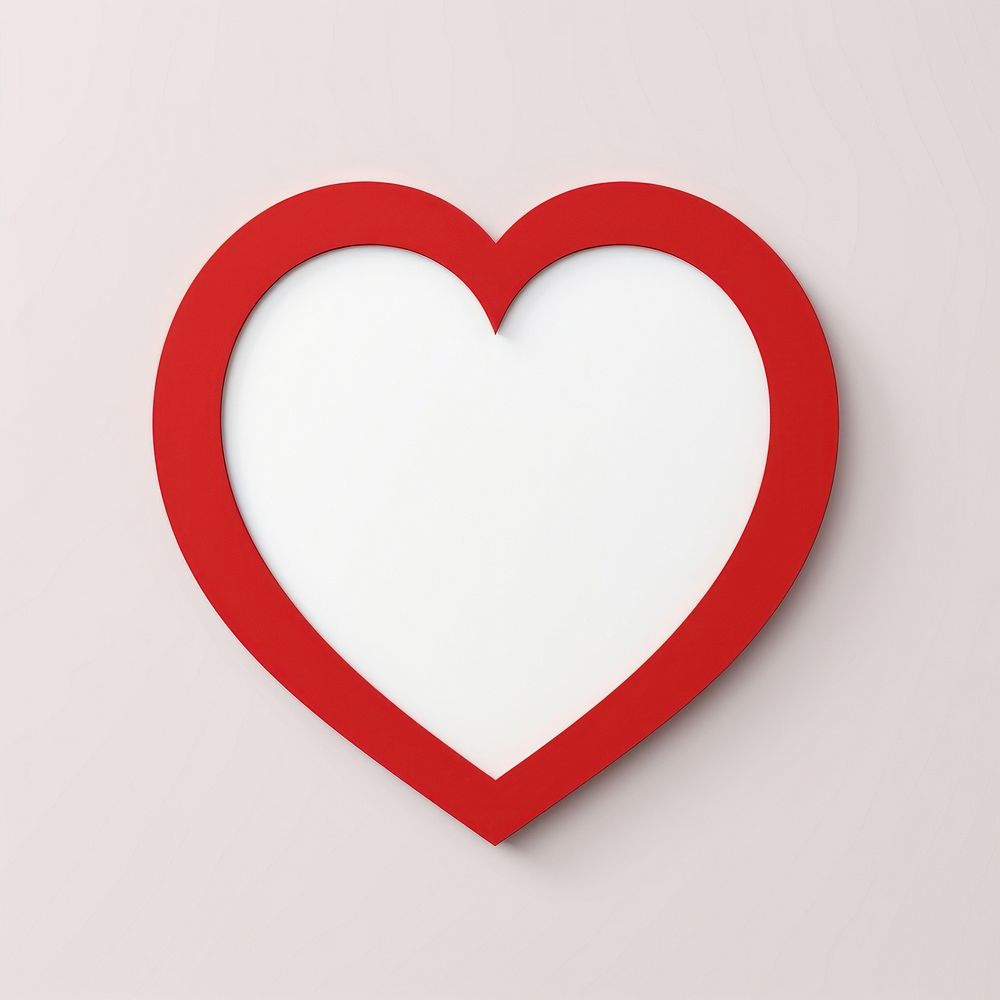 Heart circle border symbol red pattern.