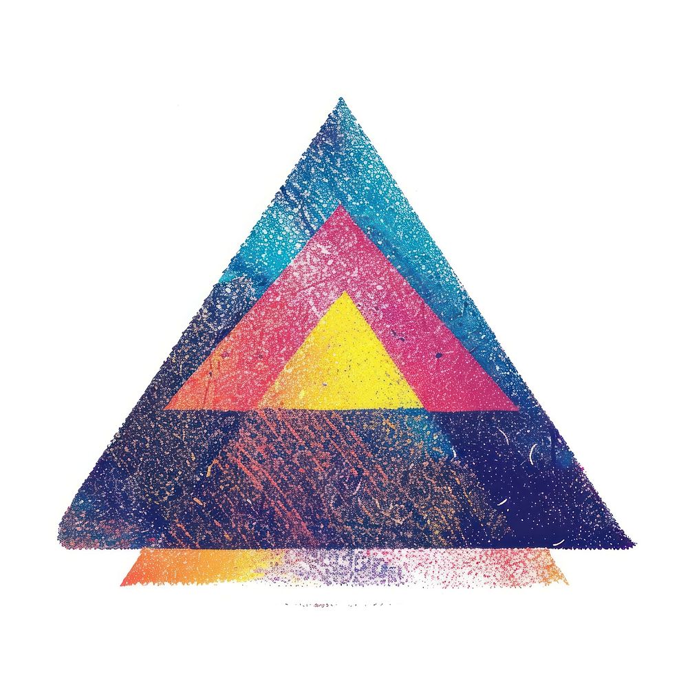 Egypt Risograph style pyramid white background architecture.