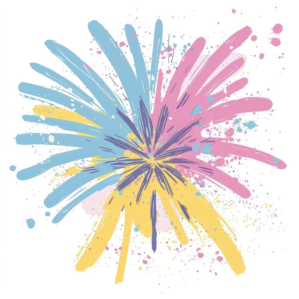 Fireworks Risograph style backgrounds pattern drawing.