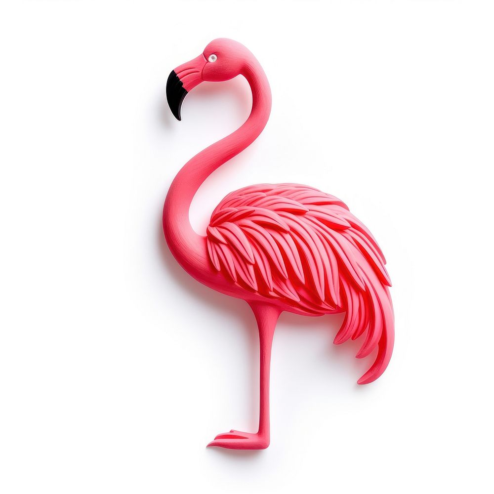 Flamingo plasticine animal bird beak.