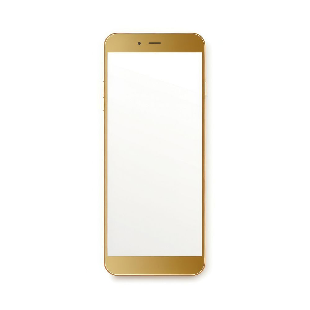 Phone icon gold white background portability.