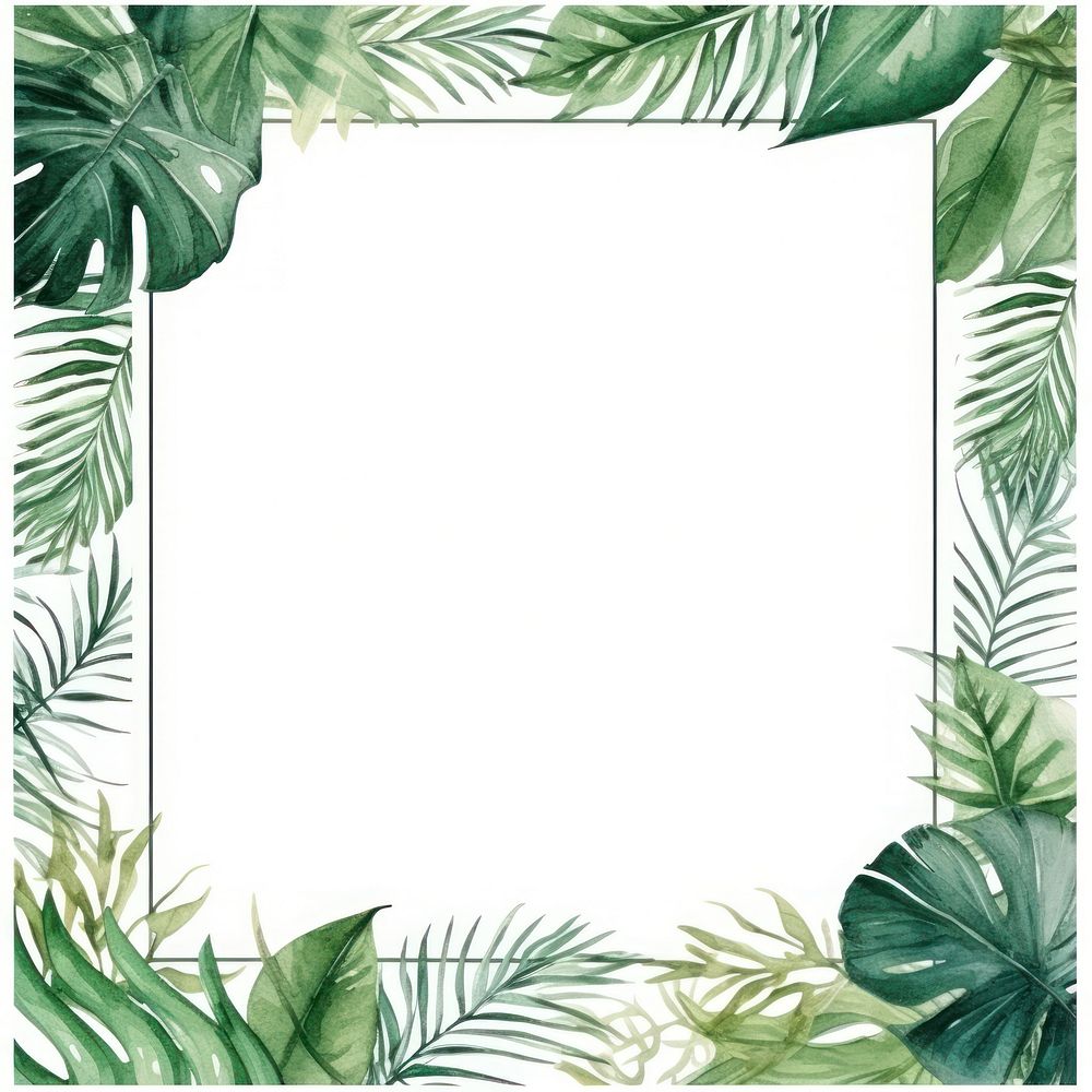 Tropical botanical frame backgrounds outdoors nature.