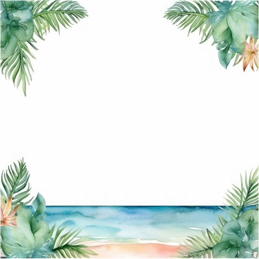 Beach frame backgrounds outdoors plant.