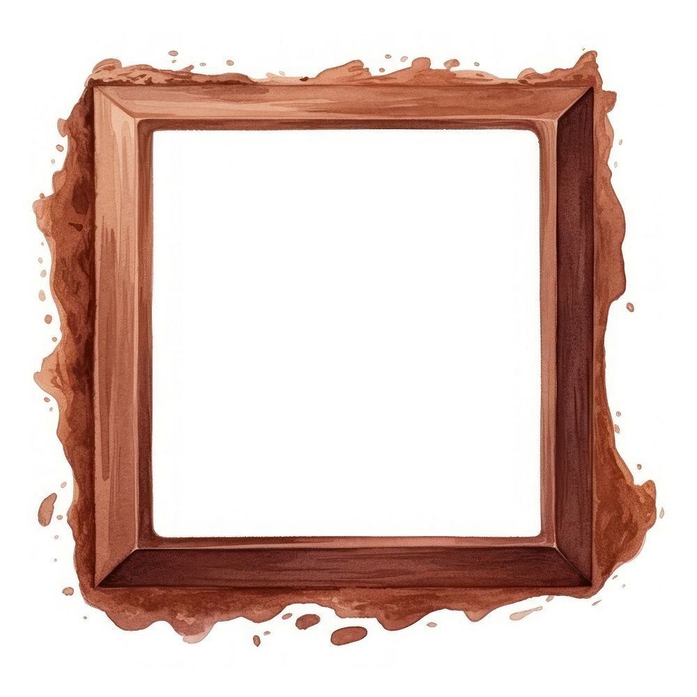 Chocolate frame backgrounds white background rectangle.