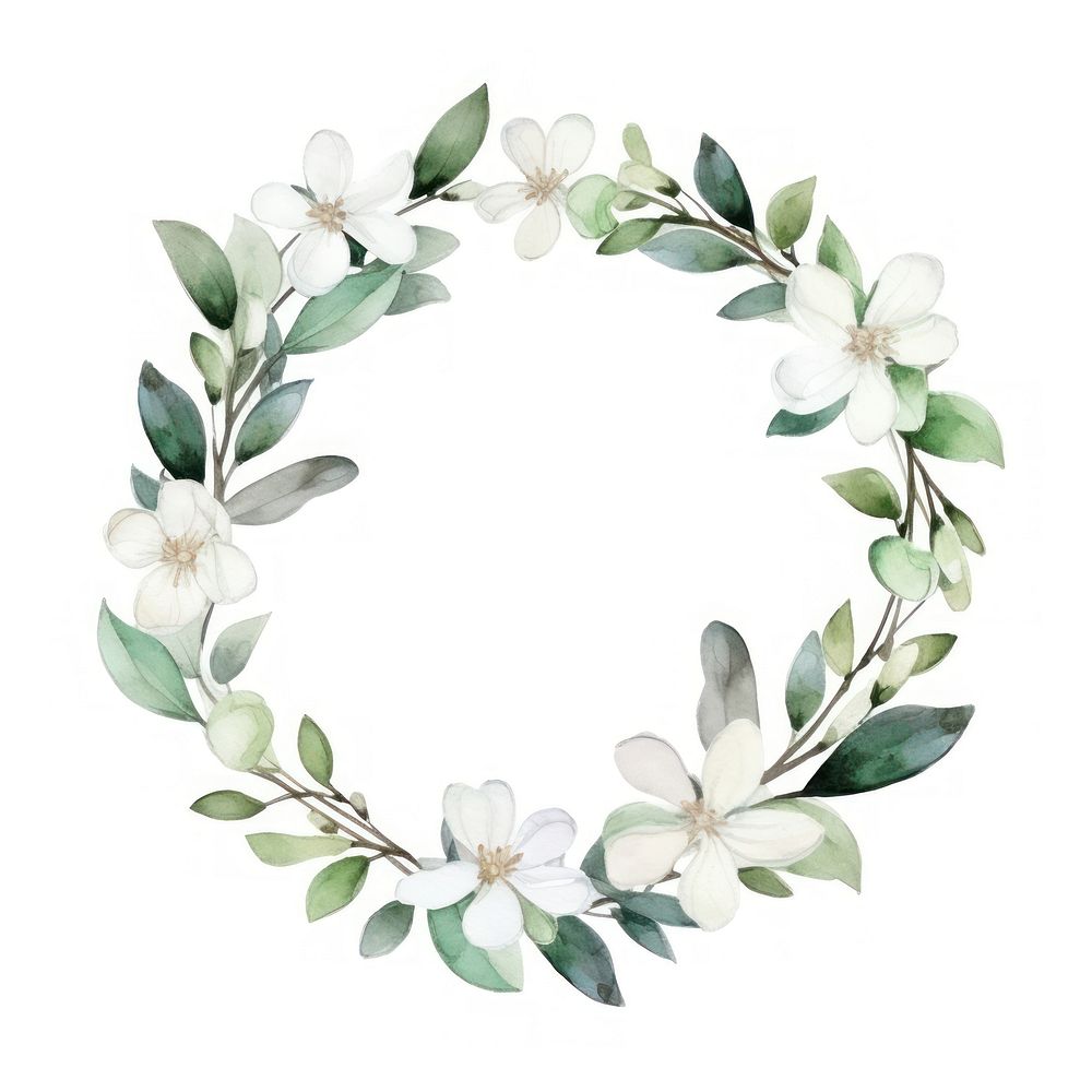 Jasmine wreath flower plant white.