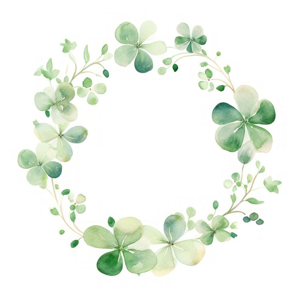 Lucky clover wreath pattern plant leaf.