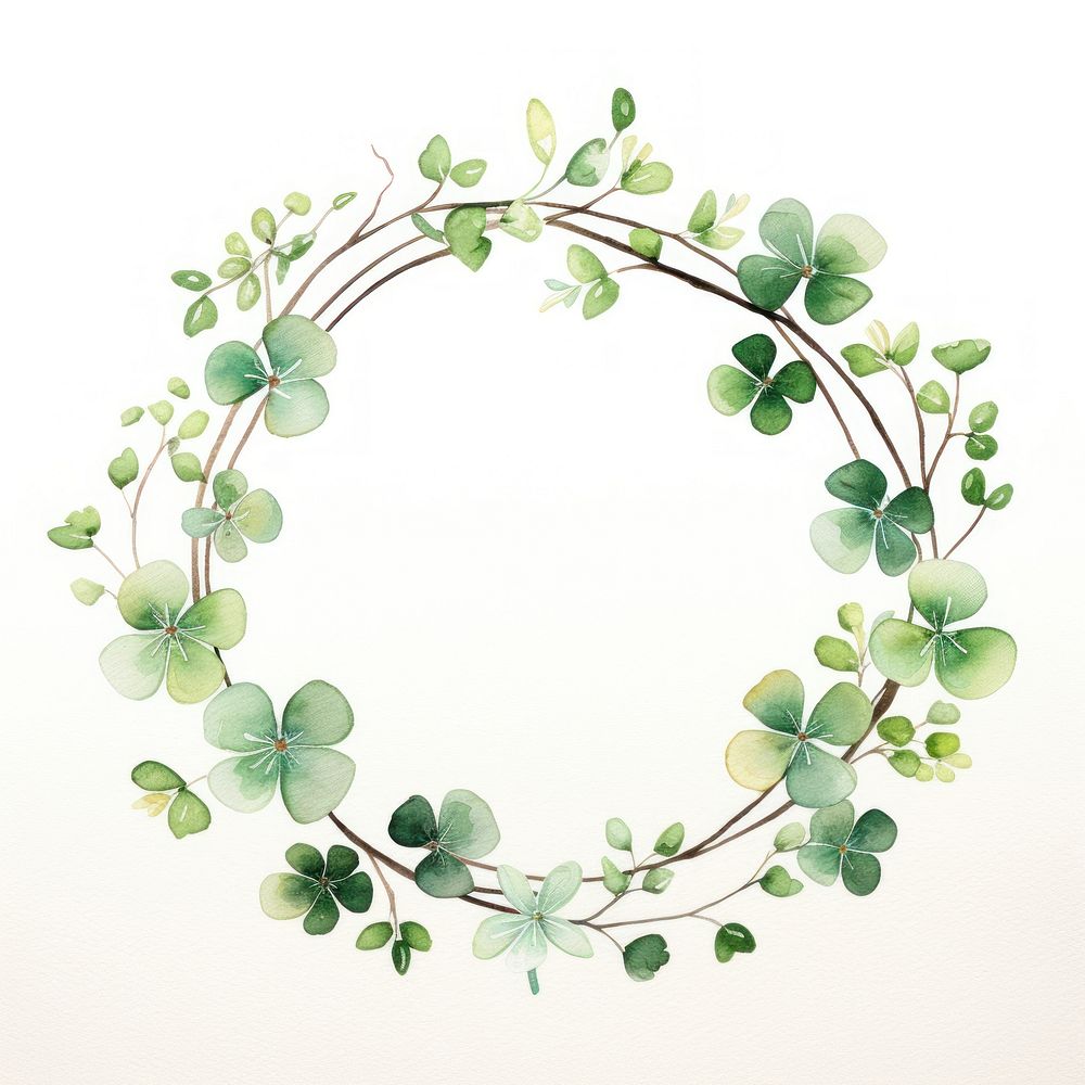 Lucky clover wreath pattern plant accessories.