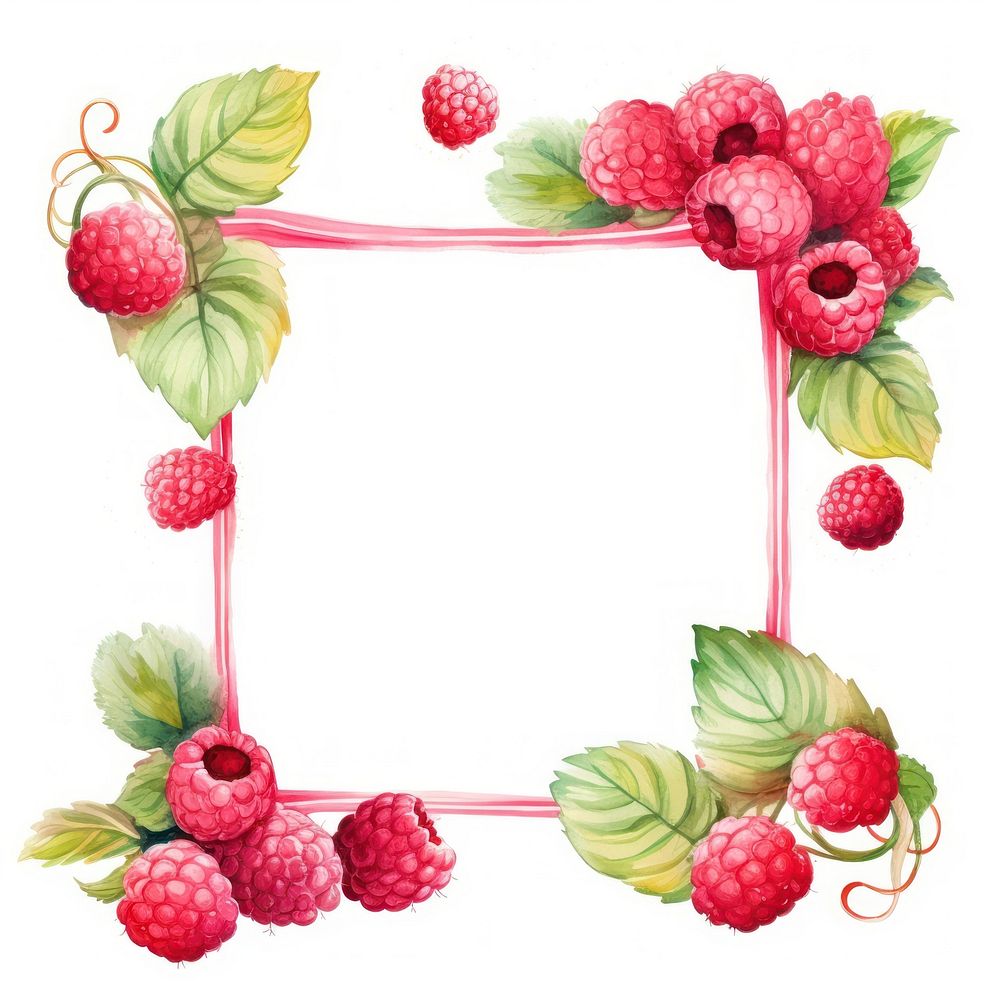 Raspberry frame fruit plant food.