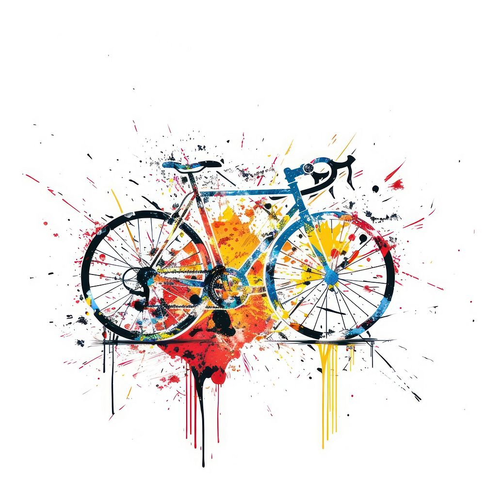 Graffiti bicycle vehicle drawing sketch.