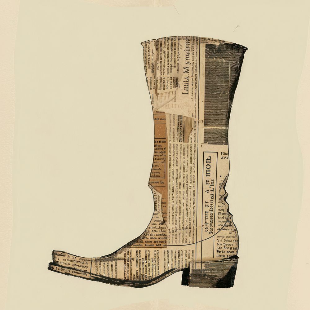 Ephemera minimal boot footwear paper shoe.