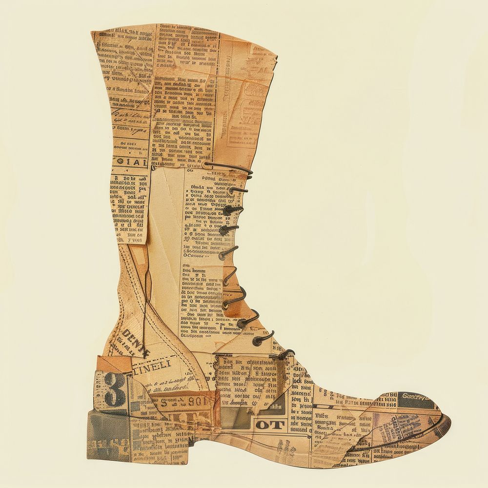 Ephemera minimal boot footwear paper shoe.