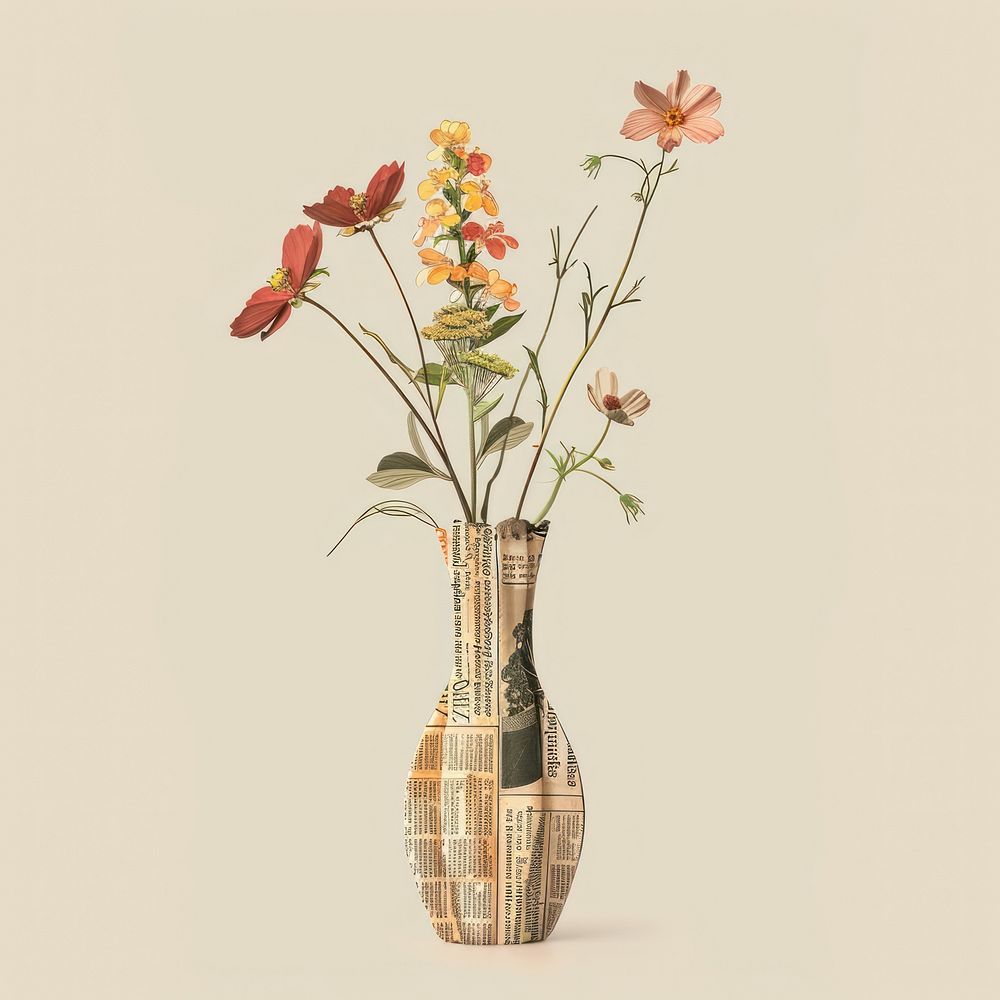 Ephemera minimal flower vase plant art creativity.