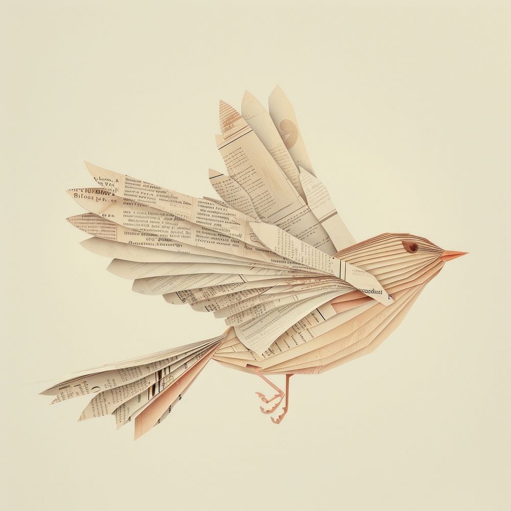 Ephemera paper bird art drawing animal.
