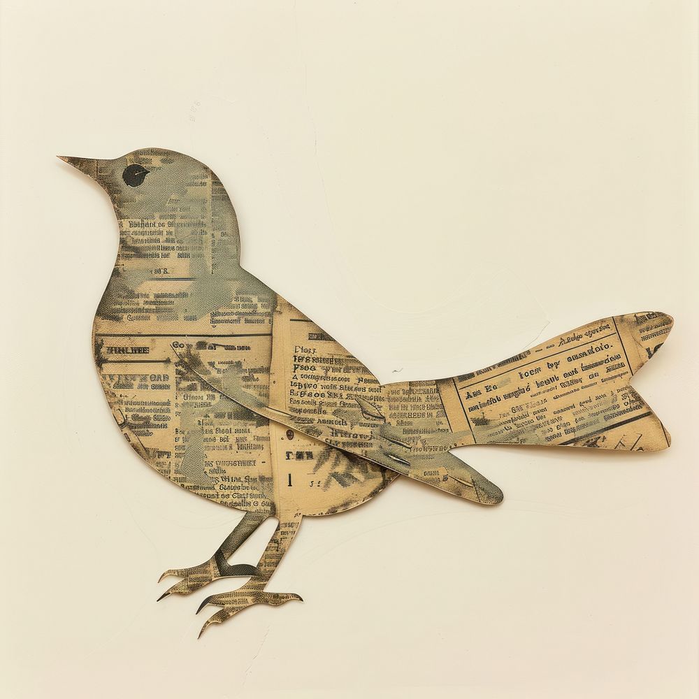 Ephemera paper bird art animal creativity.