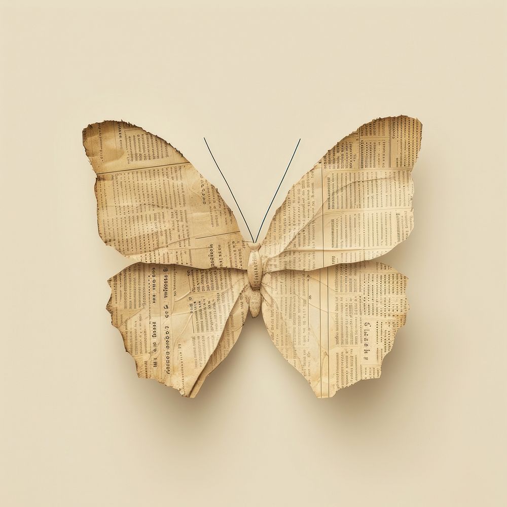 Ephemera paper butterfly insect moth art.