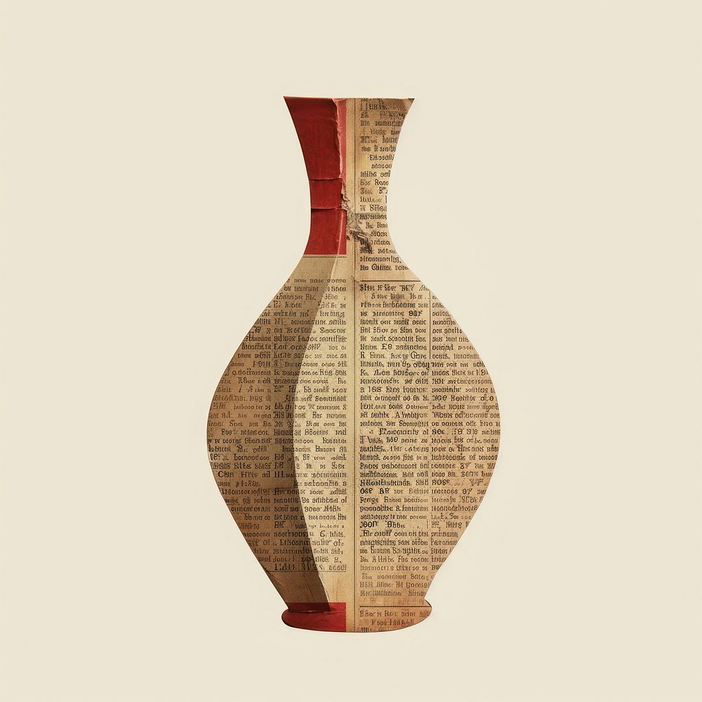 Ephemera paper simple vase art container history.