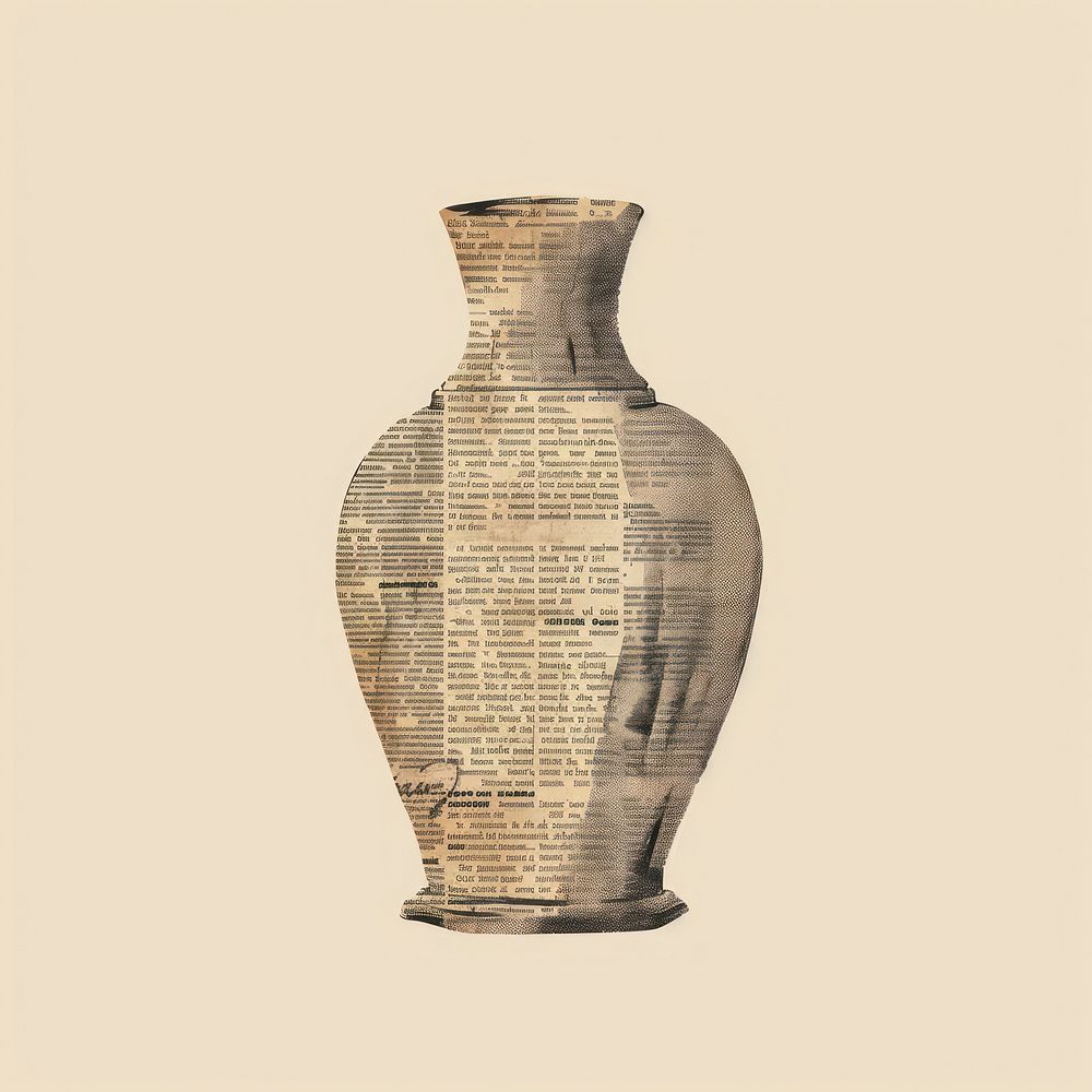 Ephemera paper simple vase pottery art ammunition.