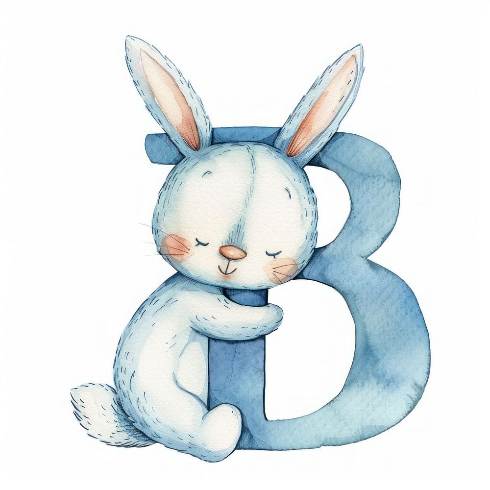Bunny alphabet B mammal rabbit toy.