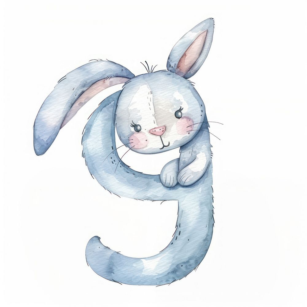 Bunny alphabet 9 drawing animal mammal.