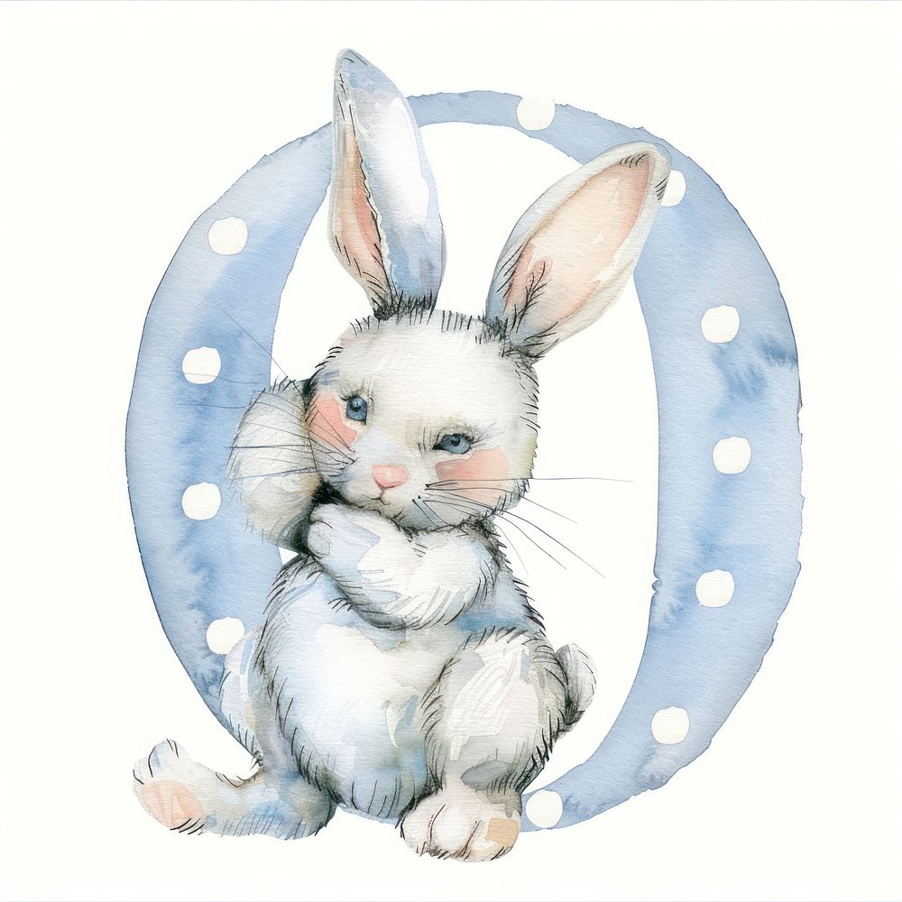 Bunny alphabet 0 mammal animal rabbit.