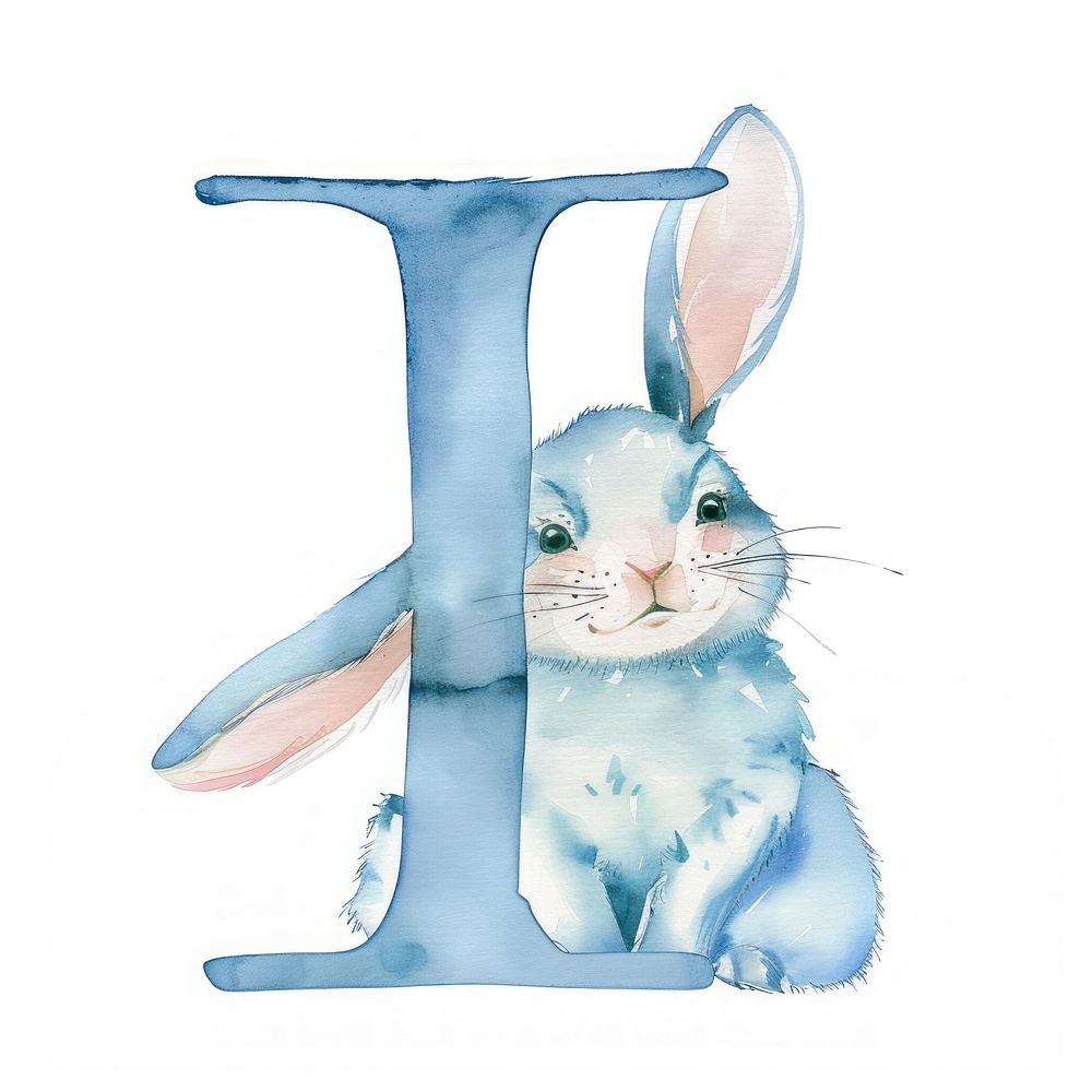 Bunny alphabet I mammal animal rabbit.