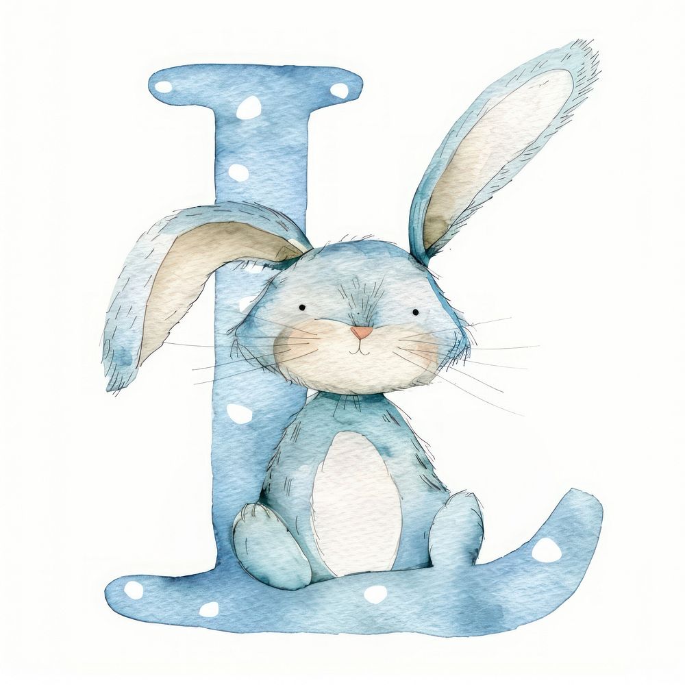 Bunny alphabet L mammal easter rabbit.