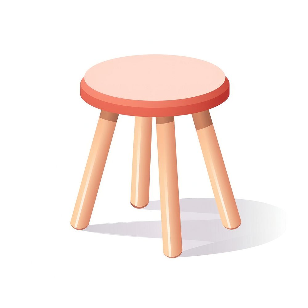 Stool flat vector illustration furniture chair table.
