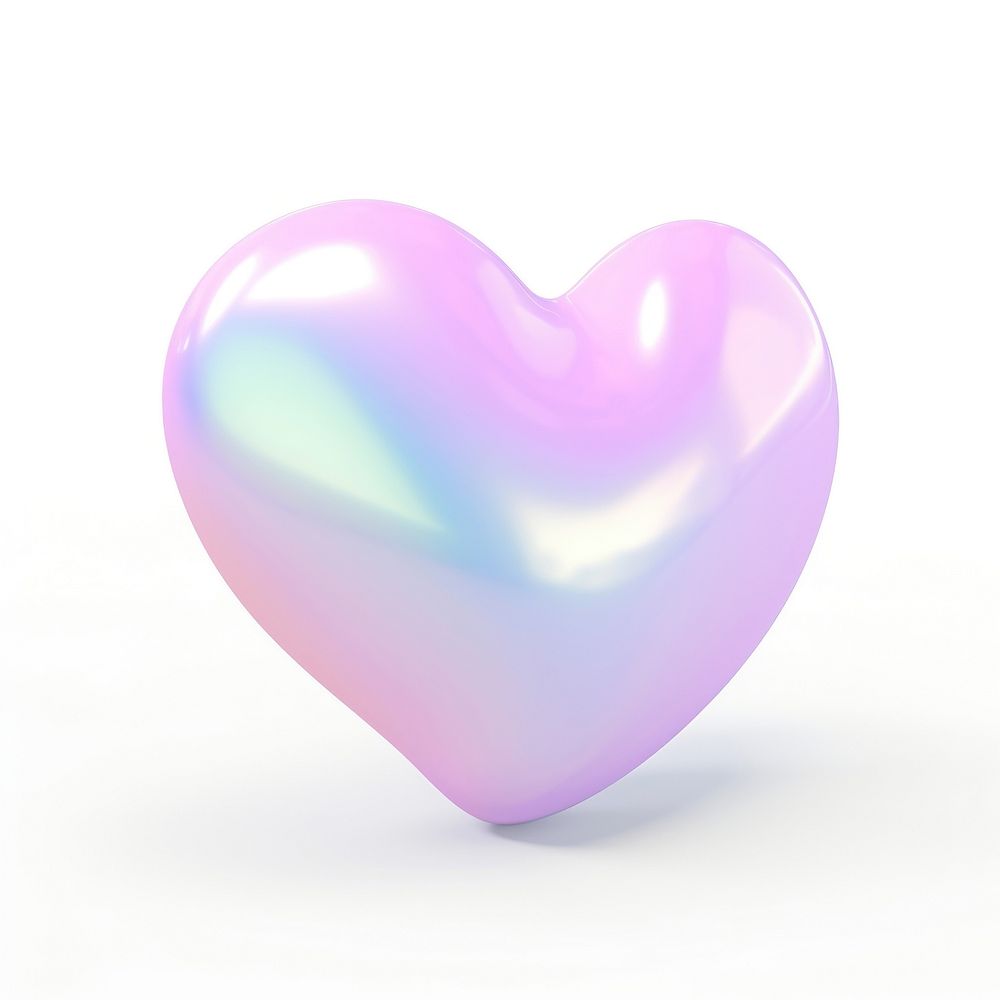 A heart shape white background gemstone.