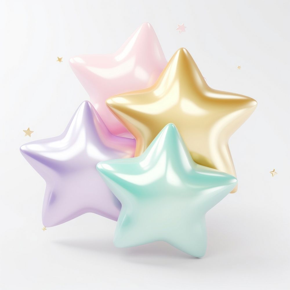 3d render a star shape celebration decoration.