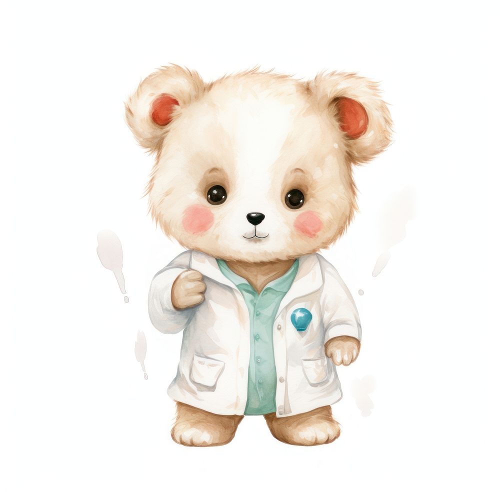 Nurse bear cartoon cute toy.