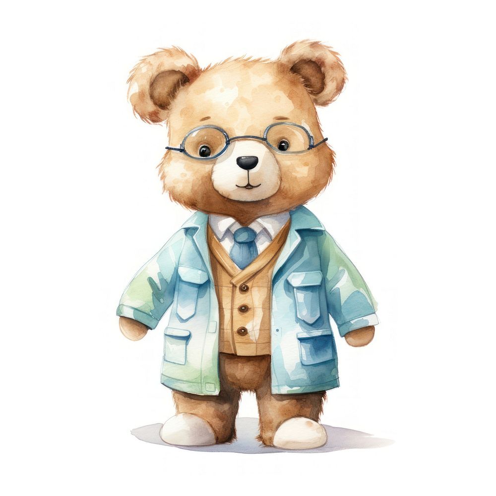 Doctor bear cartoon cute toy.