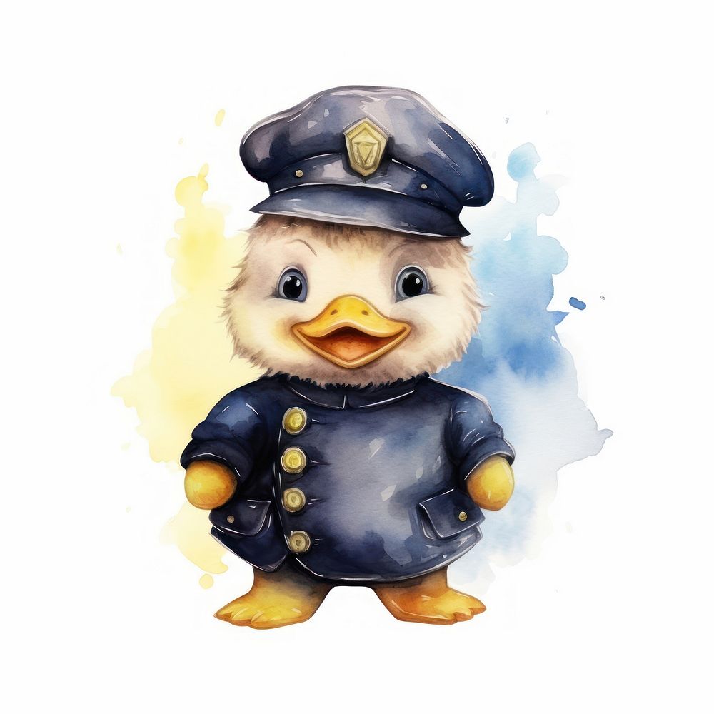 Police duck cartoon cute toy.