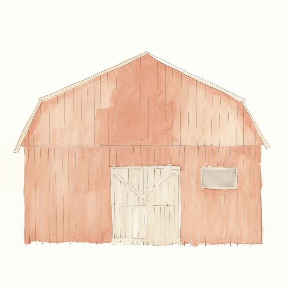 Illustration of a barn architecture building countryside.