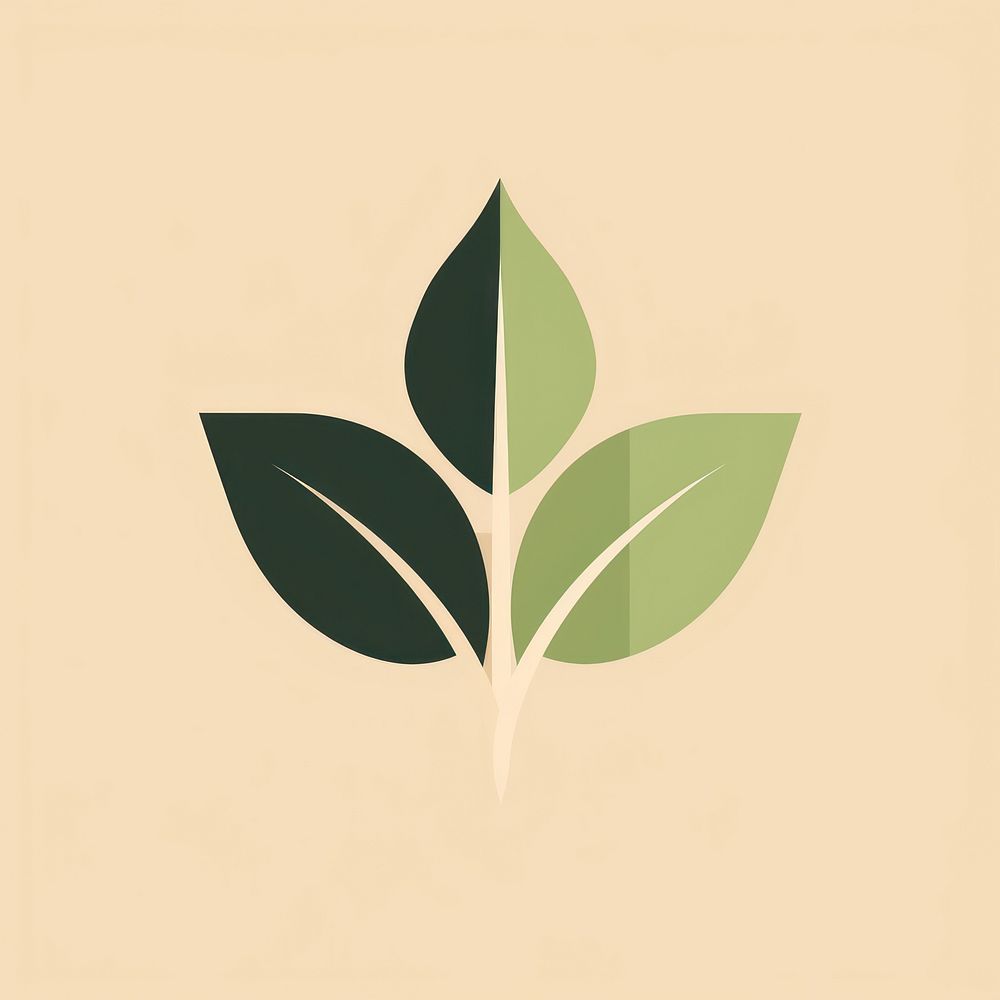 Recycle icon leaf symbol plant.