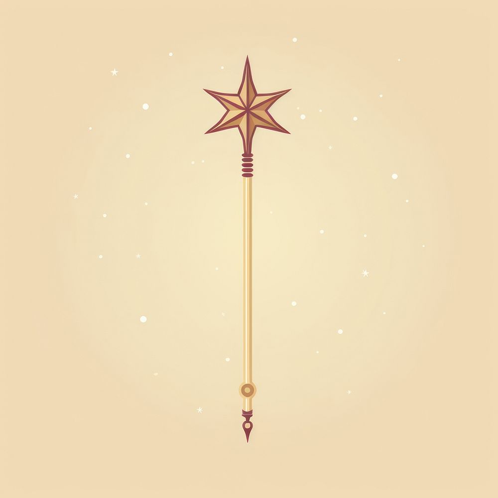 Magic wand icon decoration astronomy hanging.
