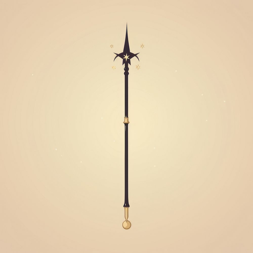 Magic wand icon sword architecture lighting.