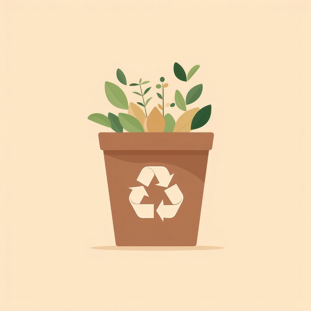 Recycle icont plant houseplant flowerpot.