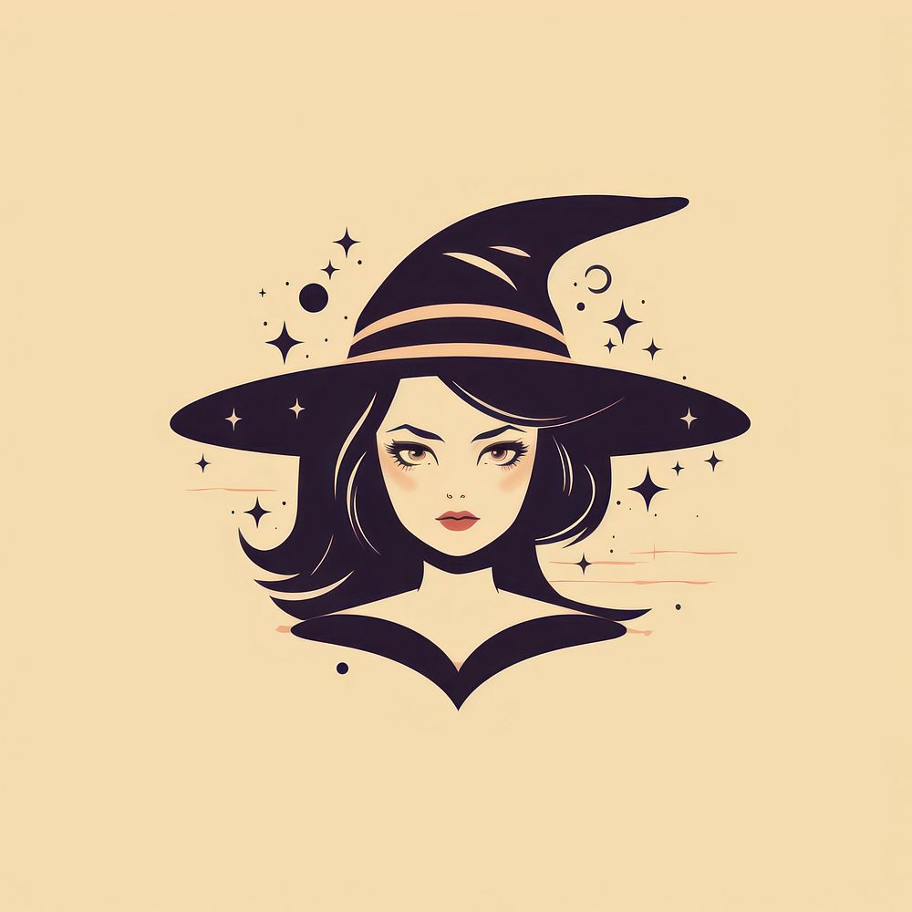 Witch icon logo representation creativity.