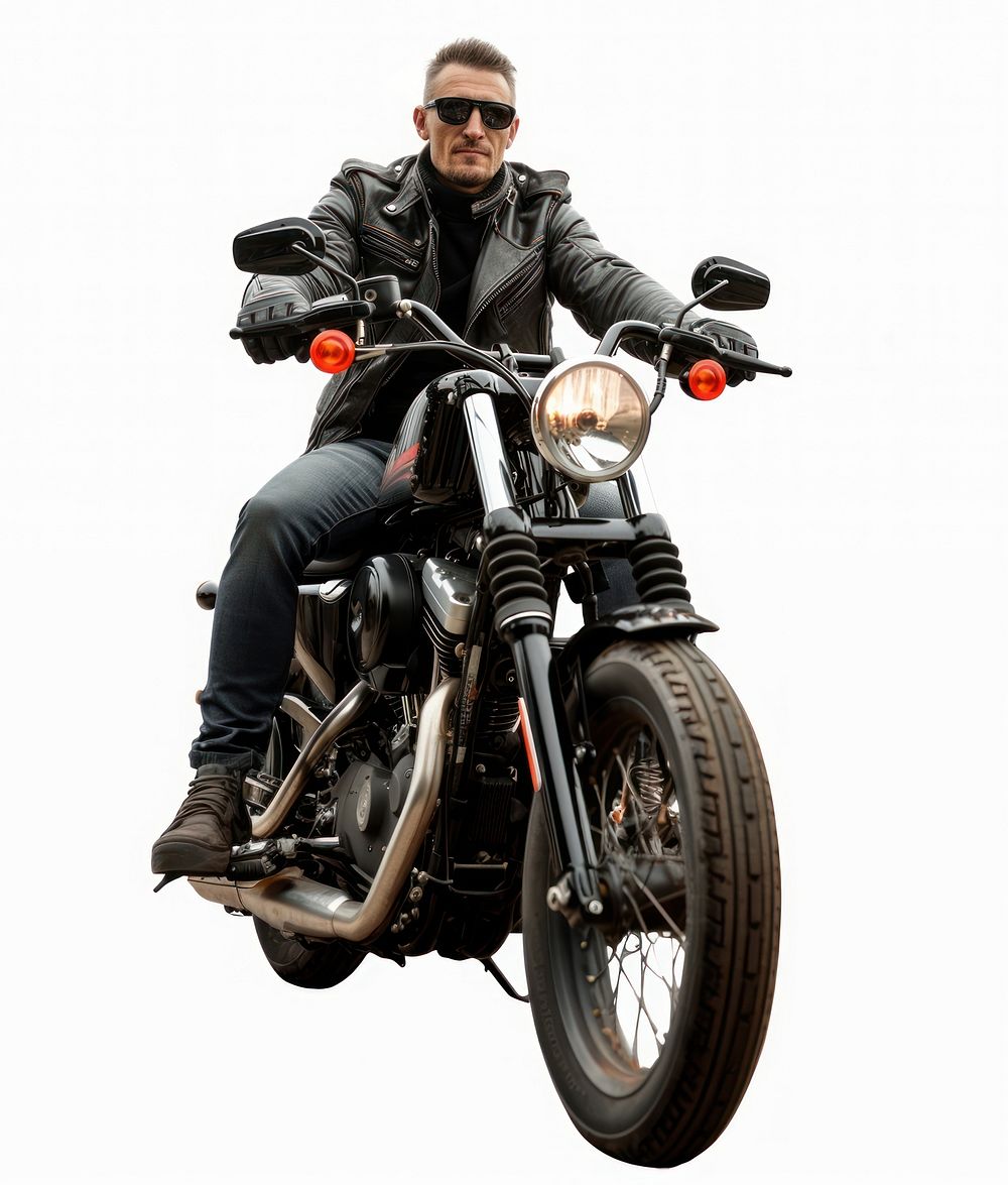 Man biker motorcycle portrait vehicle.