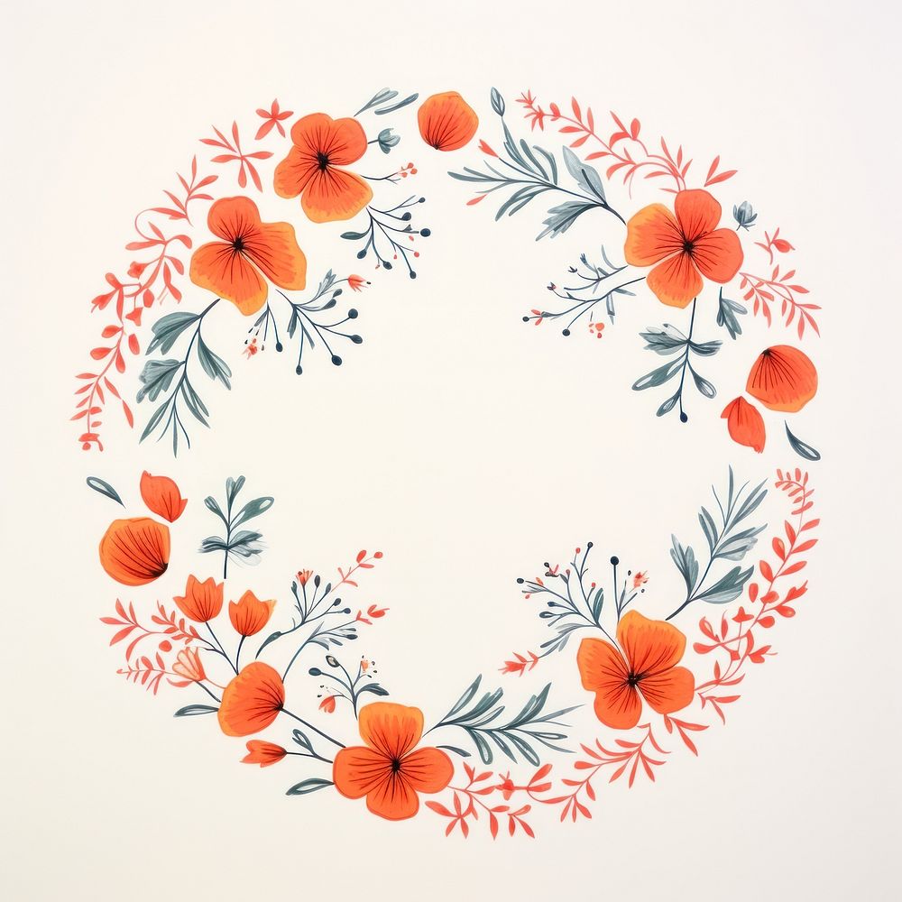 Floral border art pattern flower Free Photo Illustration rawpixel