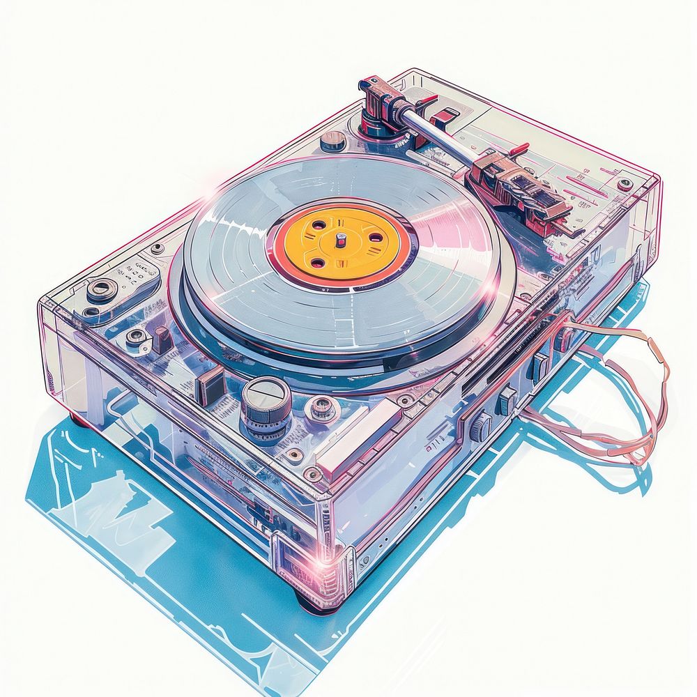 Tape player electronics gramophone technology.