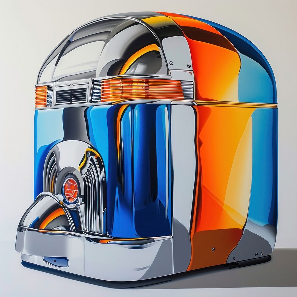 Jukebox machine appliance painting clothing.